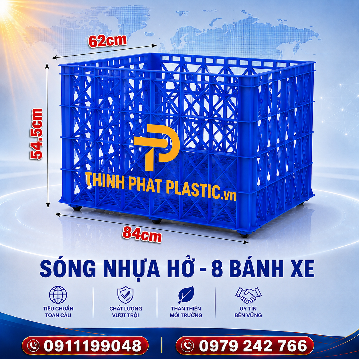 Sóng nhựa hở 2T5