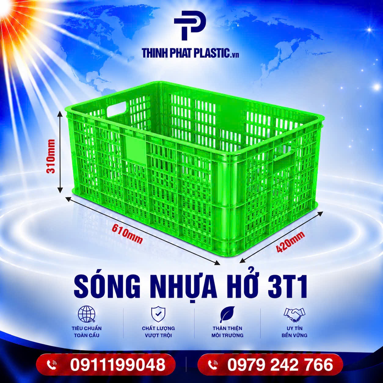 Sóng nhựa hở 3T1 - Ảnh 3