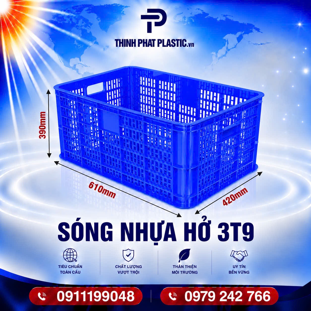 Sóng nhựa hở 3T9 - Ảnh 2