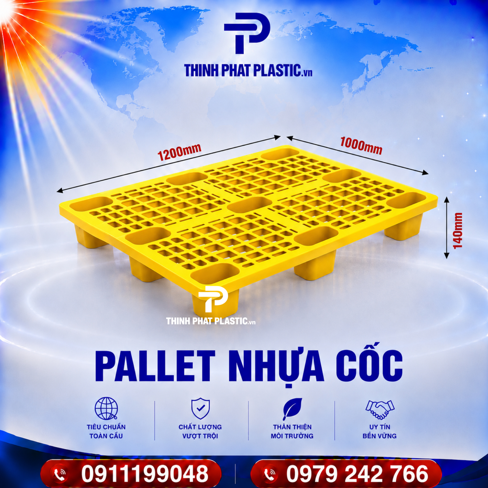 Pallet Nhựa Cốc